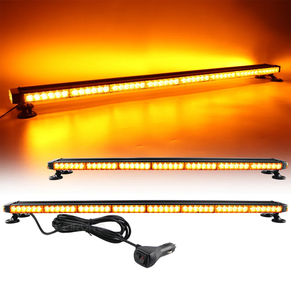 Signal Traffic Adviser Emergency Warning Strobe Bar Yellow White