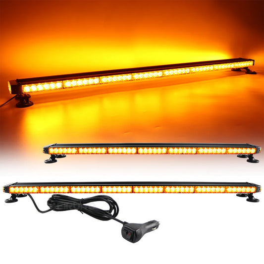 Signal Traffic Adviser Emergency Warning Strobe Bar Yellow White