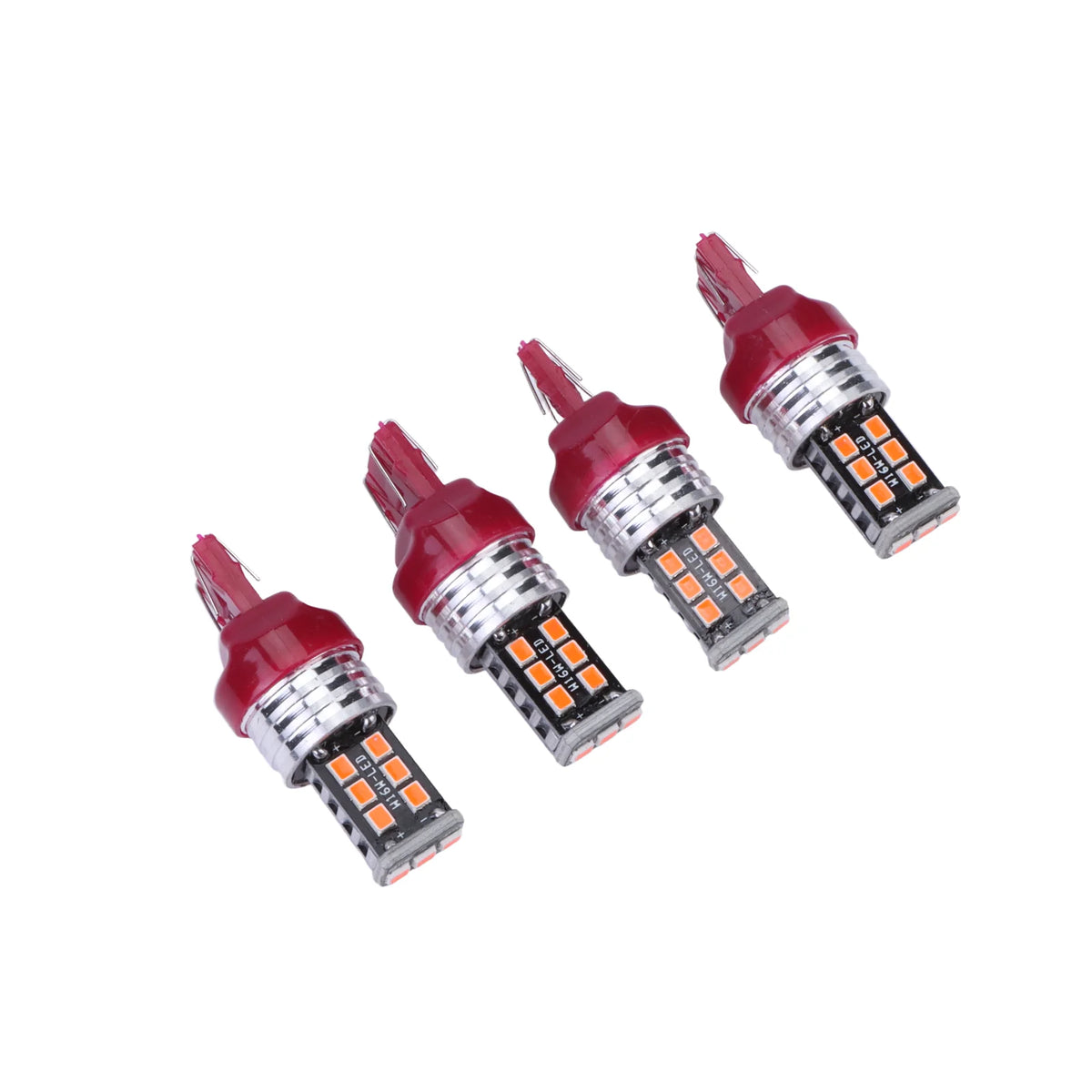 4PCS 7443 7440 Red Strobe Flash Blinking Brake Stop
