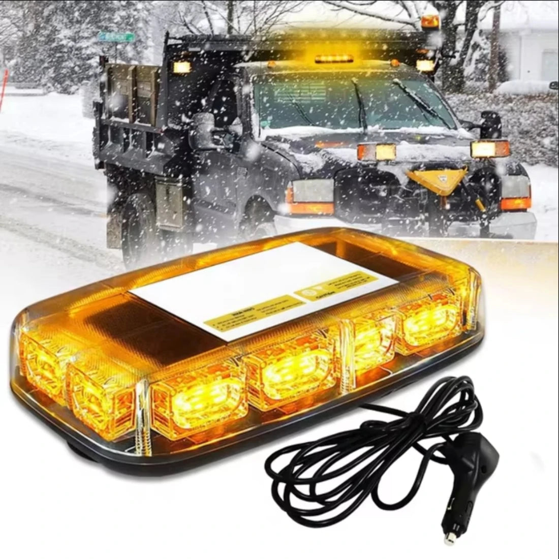 48LED Magnetic Rotating Flash Beacon Strobe Warning Roof