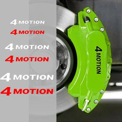 For Volkswagen 4 Motion Logo Beetle 6PCS Caliper Sticker Tire