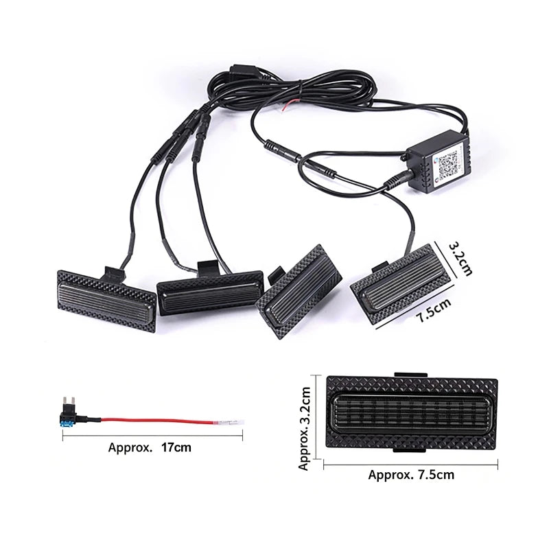 For Jeep Wrangler Jl 2024-2025 4 high-brightness Front Grille