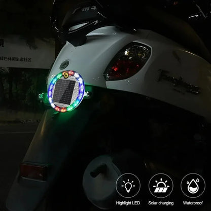 For All Vehicle Solar Round Warning Flashlight Indicator
