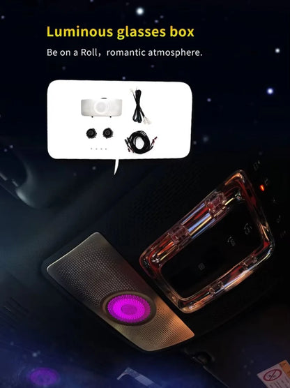 For Mercedes-Benz Upgraded 64-color Luminous Glasses Box Cover