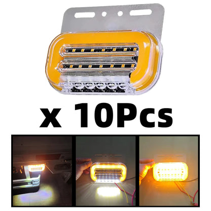 10PCS Truck Sidelight 12V 24V Cargo Width Side Marker