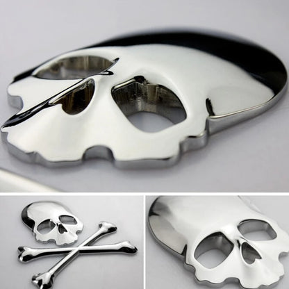 Truck 3D Metal Skull Head Logo Emblem Sticker Decal