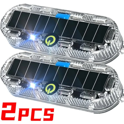 For Motorcycle Wireless Solar Strobe Waterproof Bike Truck