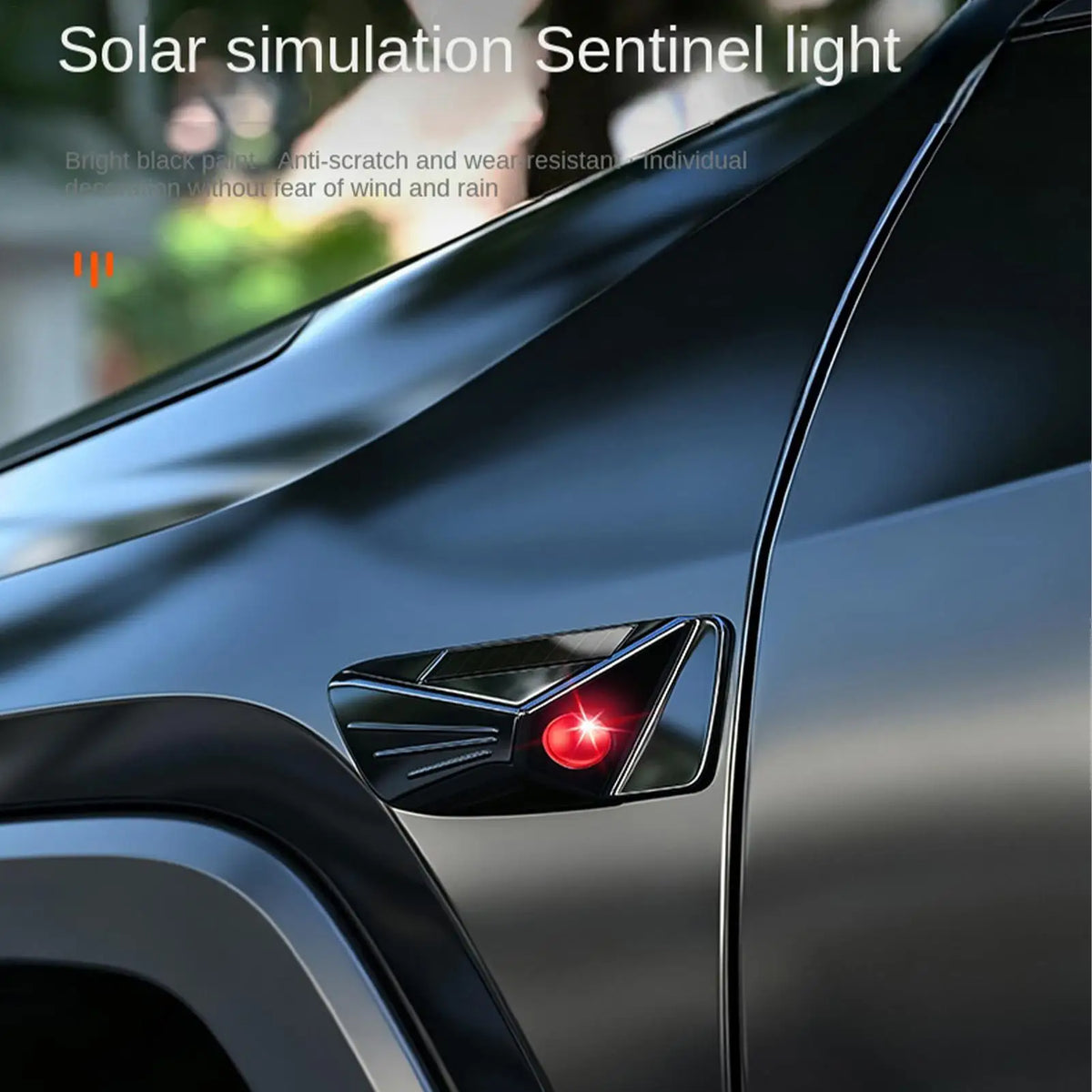 For Sedan Solar Powered Waterproof Flashing Simulated Camera