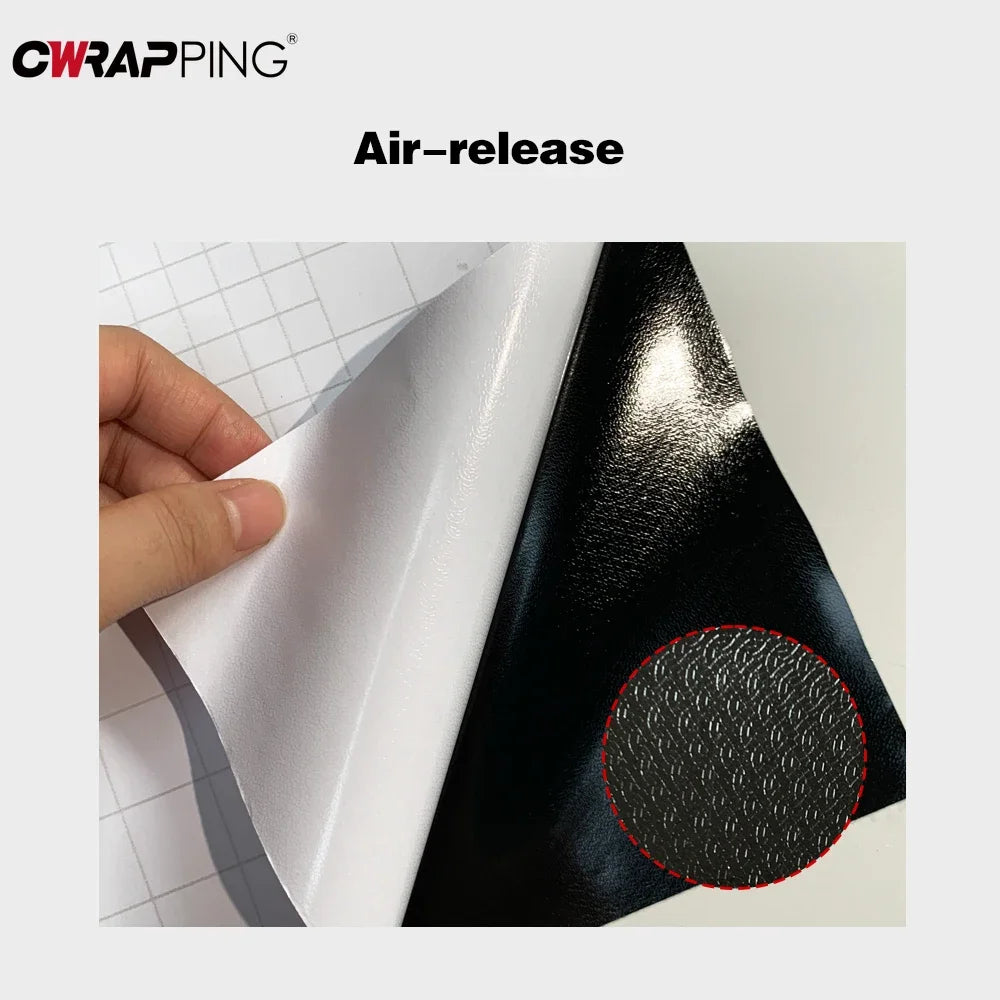 For Vehicle 1.5x2 6M Shiny Black Vinyl Wrap Sticker Tuning Roof