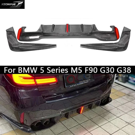 For BMW 5 Series M5 F90 Carbon Fiber Diffuser G30 G38 Back Lip