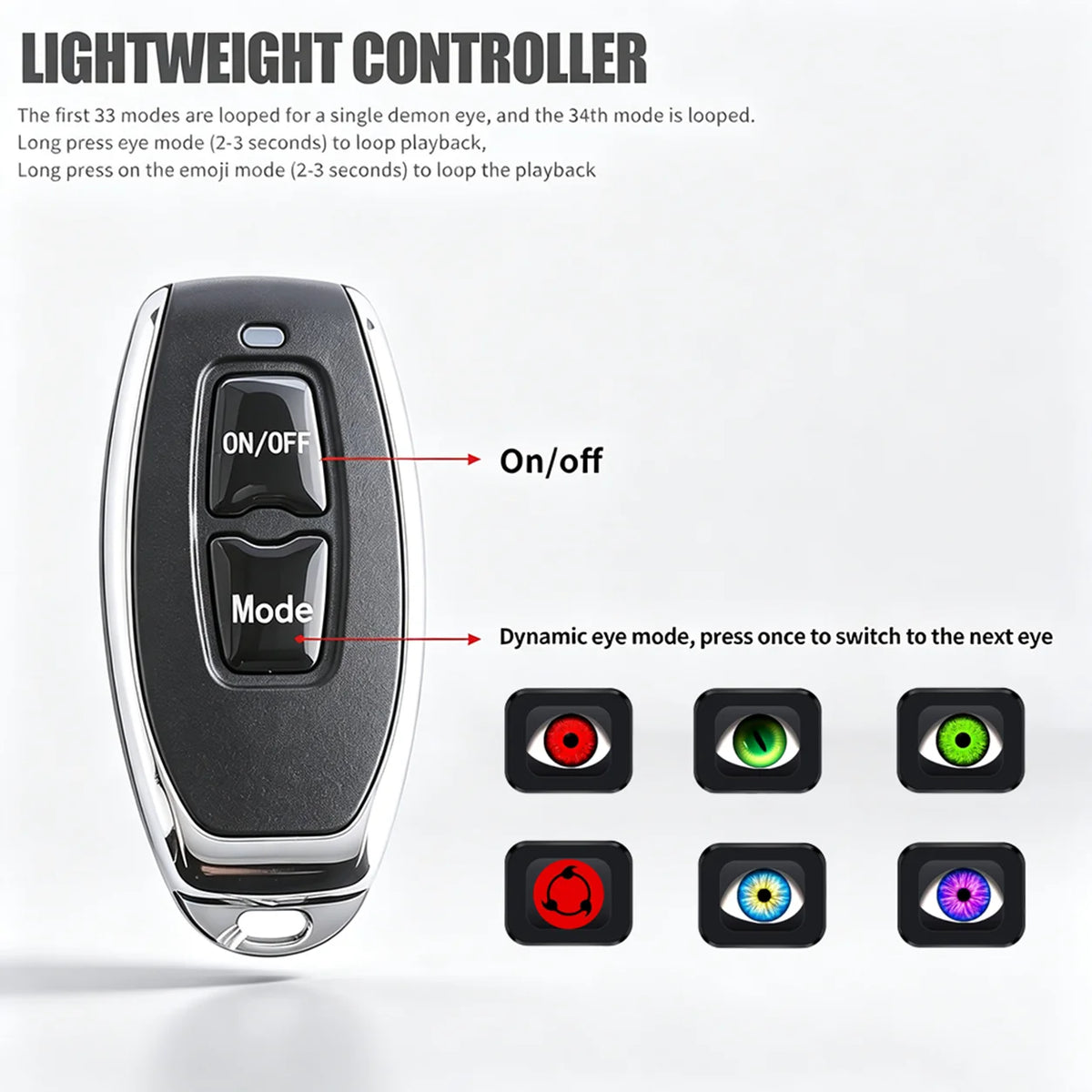 In Motorcycle Devil Eyes Mirror Dynamic Motorbike Demon Wireless