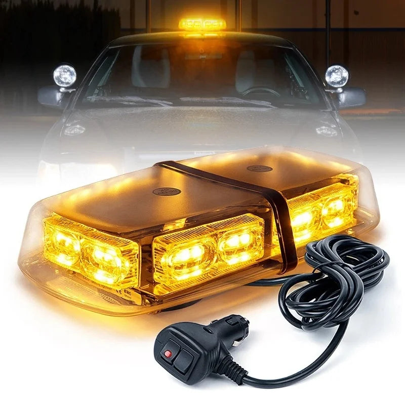 12V 60W Emergenecy Warning Flashing Super Bright Amber Hazard