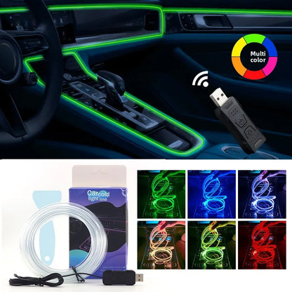 USB Cold Cable Ambient Guide Strip installation-free Wiring In