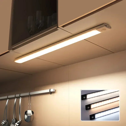 10-60cm Motion Sensor Under Cabinet Wireless Night USB