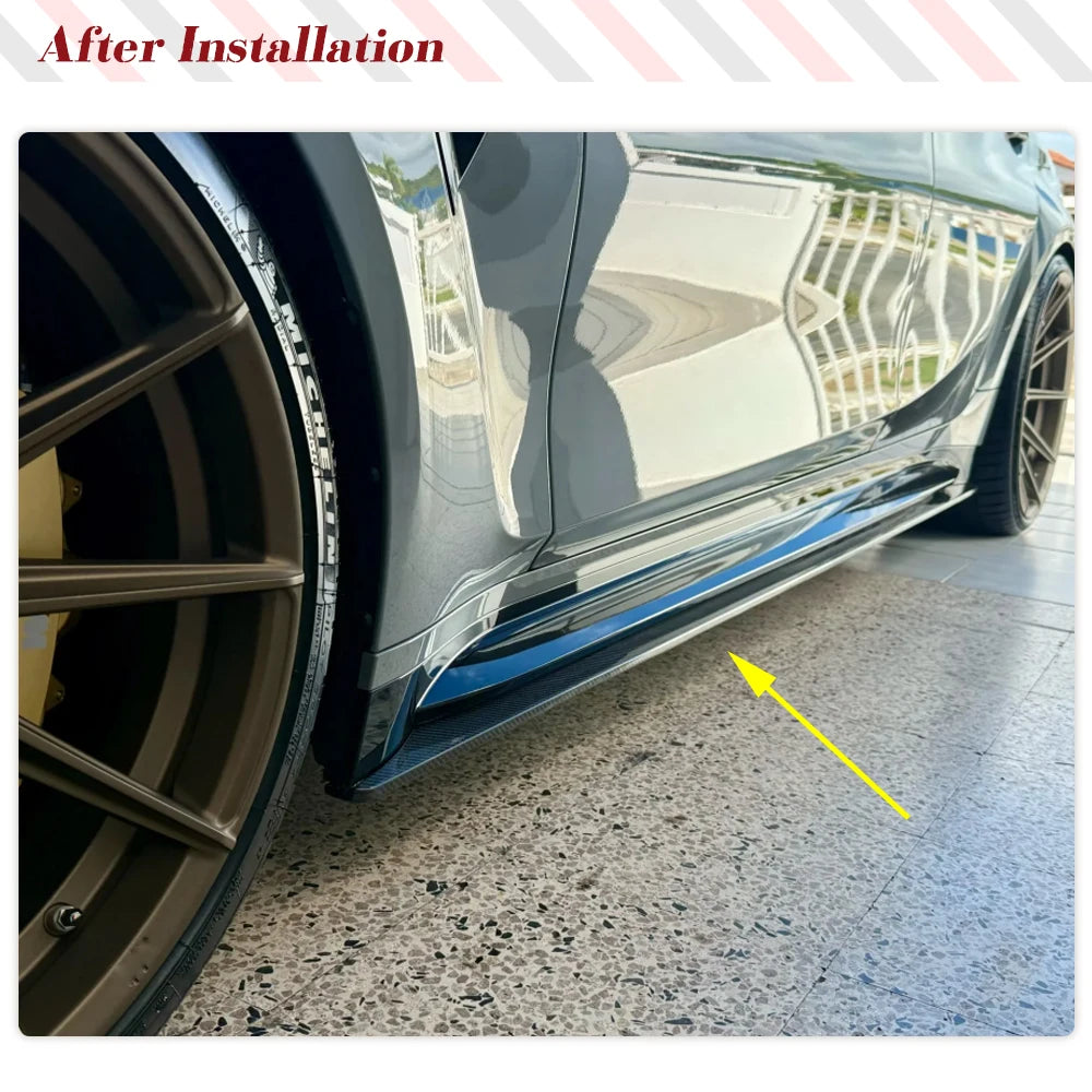 For BMW 3 Series G80 M3 Carbon Fiber Side Skirts Body Kits