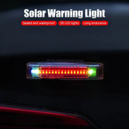 For Motorcycle Electric Vehicle Bicycle Solar Power Warning