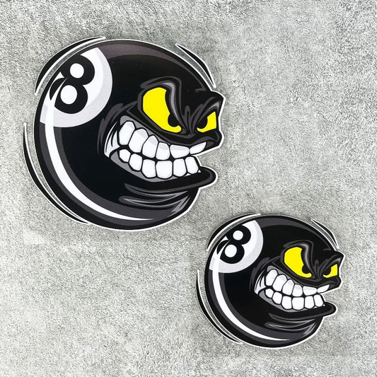 Fierce No Ball Billiards Cartoon Pattern Stickers Window Body