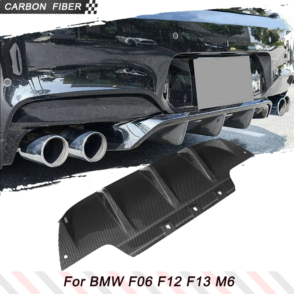 For BMW F06 F12 F13 M6 Carbon Fiber Rear Diffuser 2013-2018