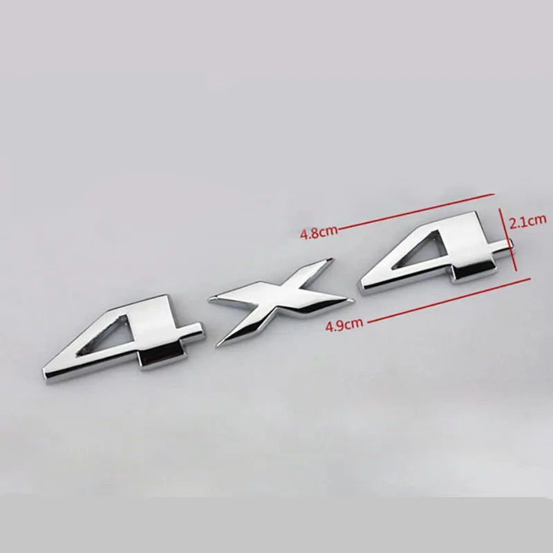 3D 4X4 Emblem Chrome ABS Sticker Tail Badge Rear