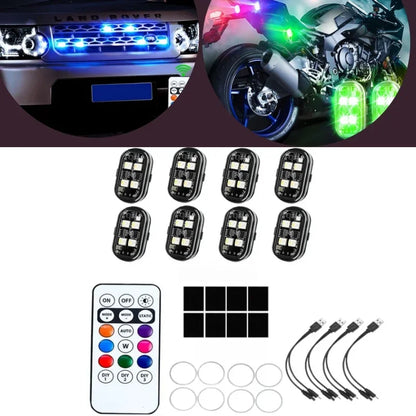 RGB Strobe Motorcycle Wireless Remote Warning Decor R Indicator