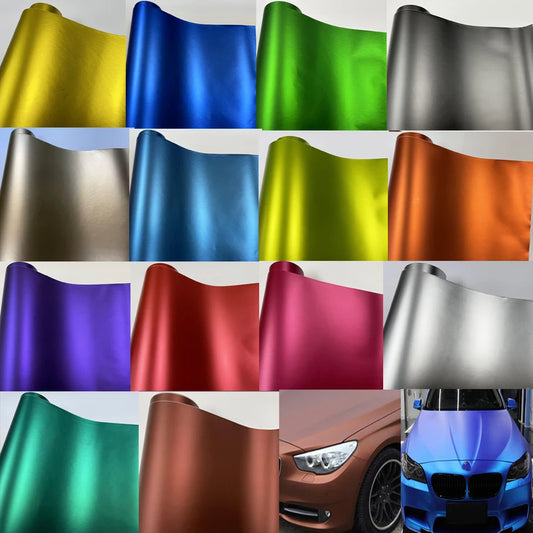Colors Premium Satin Red Blue Chrome Matte Metallic Vinyl