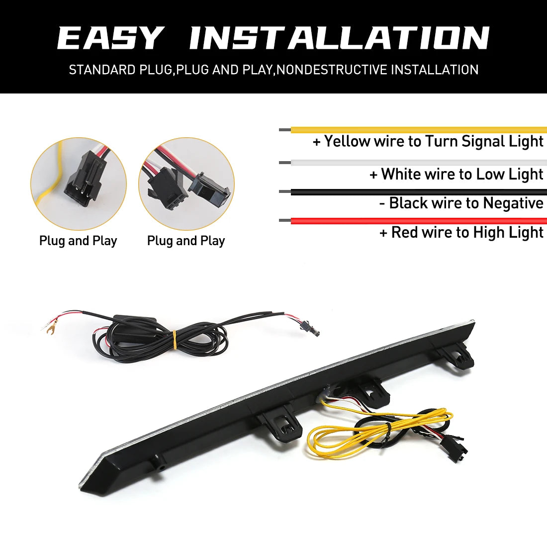 For Toyota RAV4 Daytime Running Engine Hood Vent Cover Drl 2019