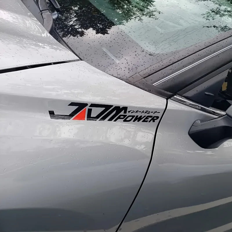 Jdm Windshield Decal Red Black Japanese Text Vinyl Sticker