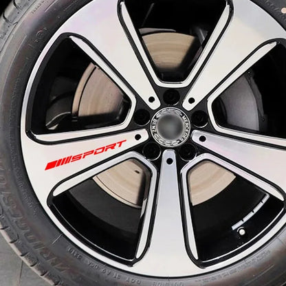 4PCS Stickers Wheels Rims Sport Racing Vinyl Decals Oilproof