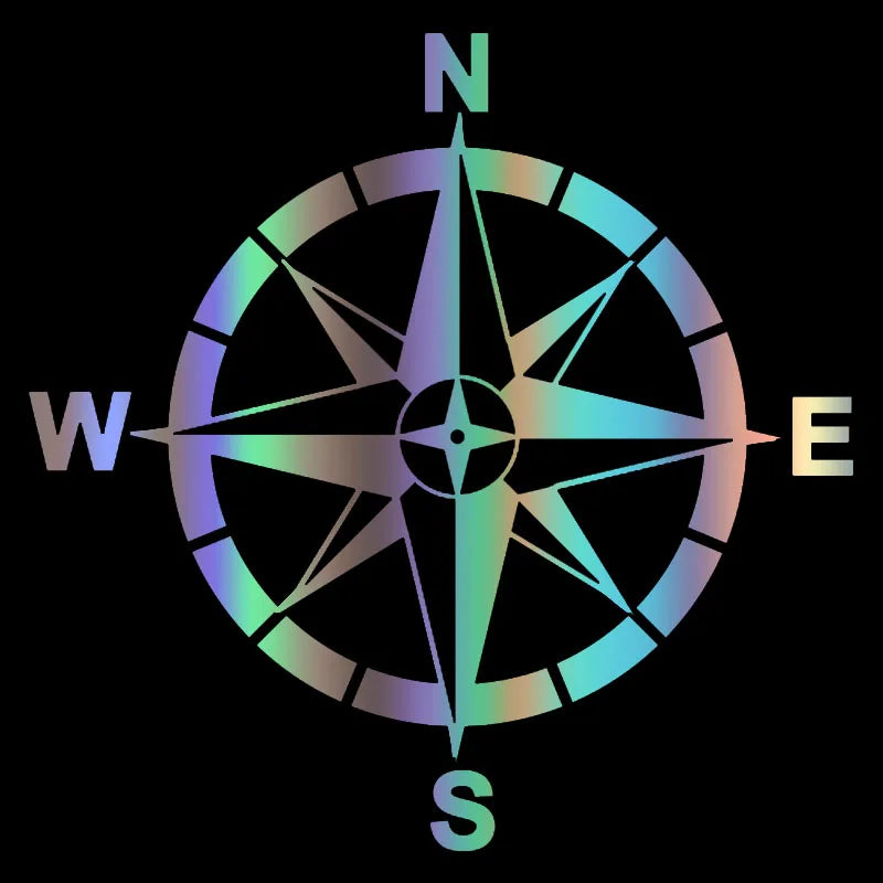 Lykx Fashion Compass Nautical Ship Window Wall Sticker Pvc