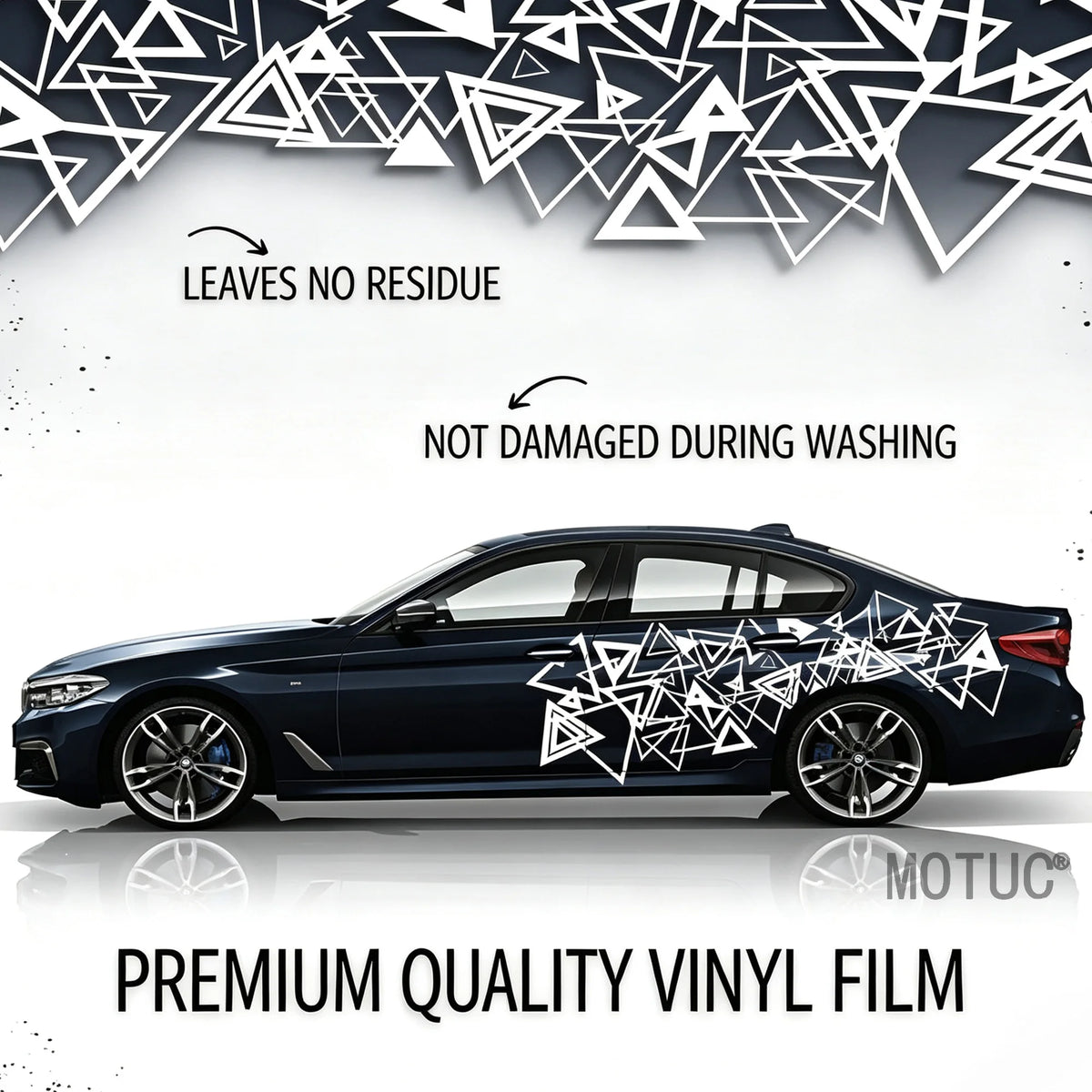 For Scratch Covering 4PCS Large Triangular Decals Sport Stickers