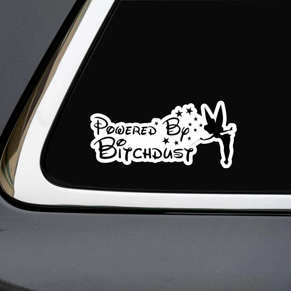 Cartoon Fairy Powered By Bitchdust Vinyl Decal self-adhesive