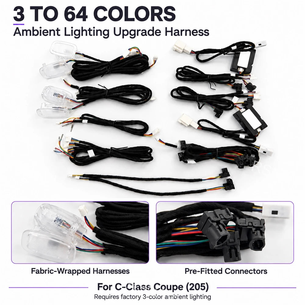 For Mercedes-Benz C-Class Coupe W205 2015-2021 3-to-64 Color