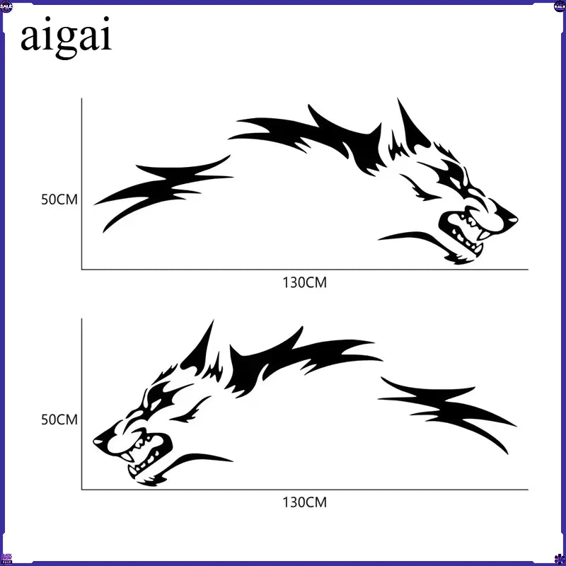 Sticker Wolf Personalized Modification Head Aggressive Fierce