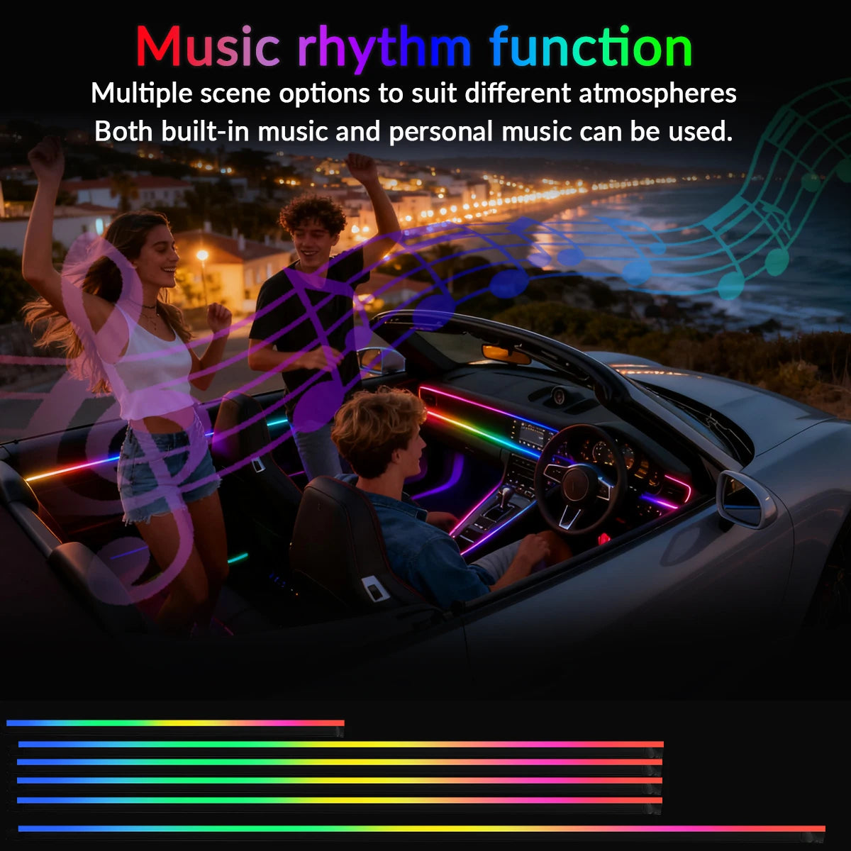 In Ambient Colors RGB Symphony Interior Acrylic Strip Hidden