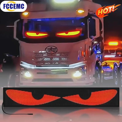 For Board Windshield 12V 24V Truck Devil Eye Pixel Panel Remote