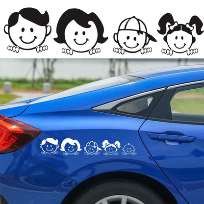 jptz5cmx25cm Sticker Happy Family Vinyl Film Art Design Pattern