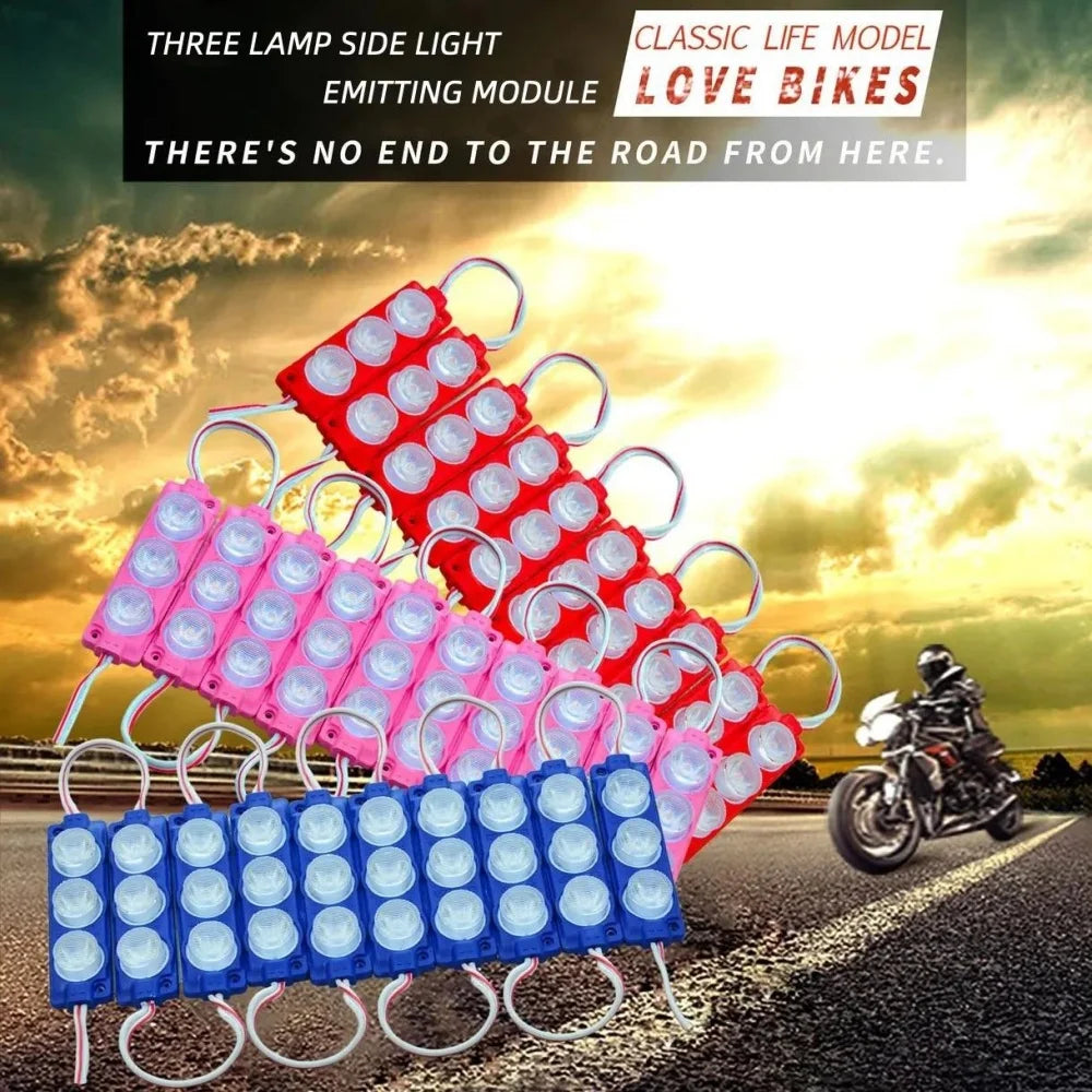 10PCS 3LED Side 12V 24V Module Warning Emergency multi-color
