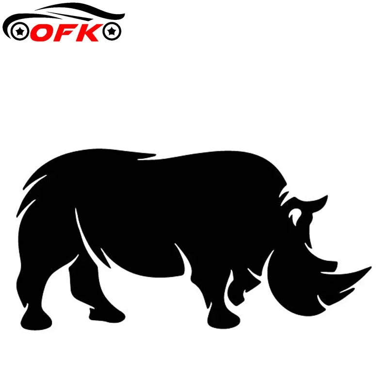 A Sturdy Rhinoceros Pattern Sticker Trunk Decor Decal Cover