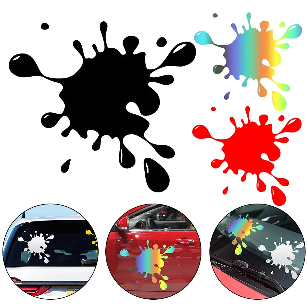 Creative Water Reflective Stickers Paint Stains Window Decals