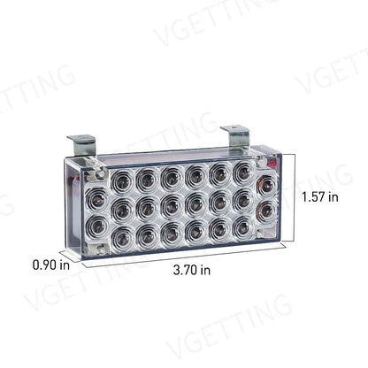 Front Grille MINI Flashing Emergency 2X Strobe Warning Firemen