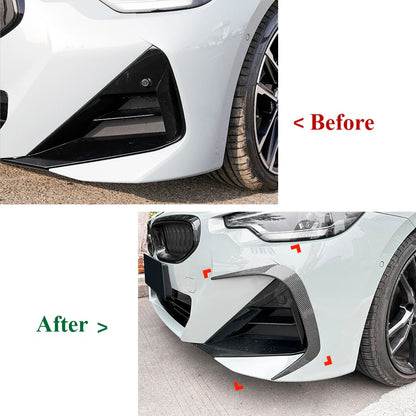 For BMW 2 Series Coupe G42 G42 Canard Bumper Lip Front Side