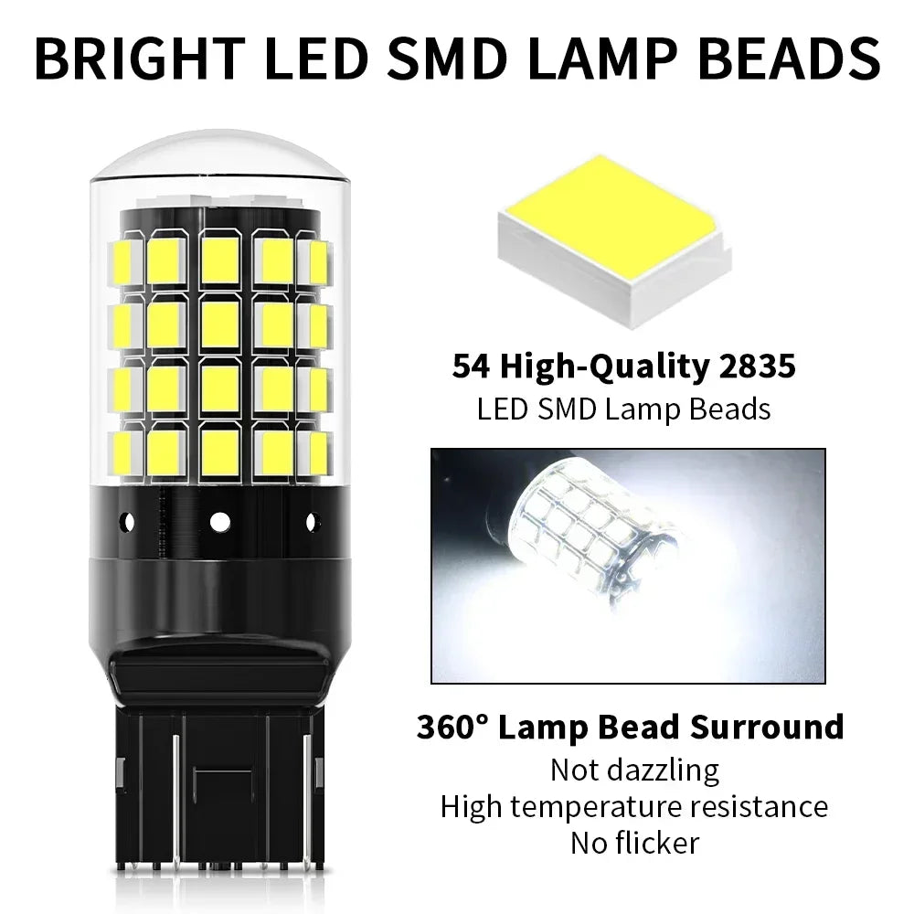 2PCS 1156 ba15s P21W bau15s py21w 7443 W21 5W