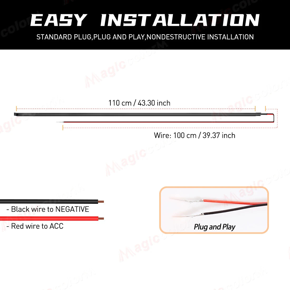 For Universal Diy Flexible Hidden Cuttable Ambient Interior