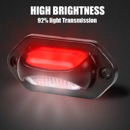 10PCS 12V 24V License Plate White Red Side Marker