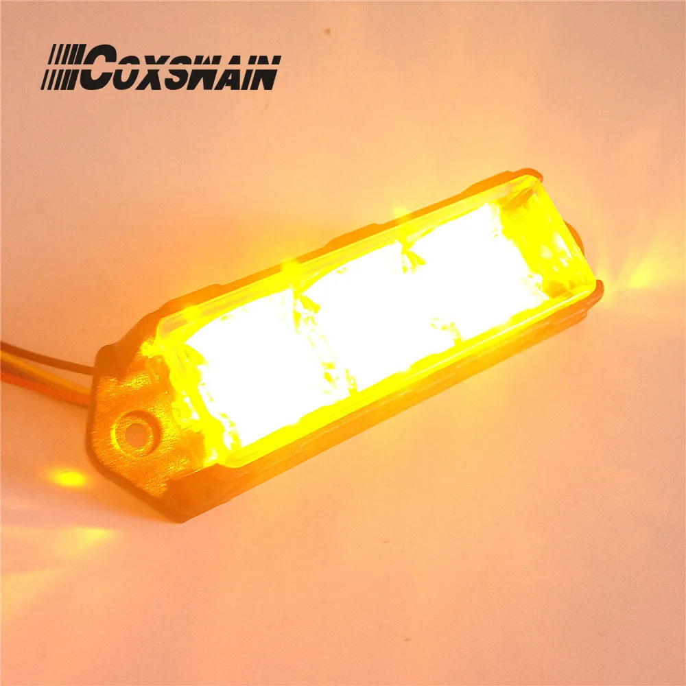 1PC Dual Color Grill Surface Mounting Strobe 3W Bright