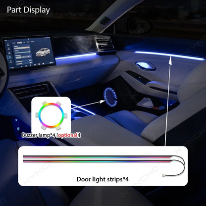 For BYD Qin L Auto Interior Lighting 12V Neon Symphony Dimmable