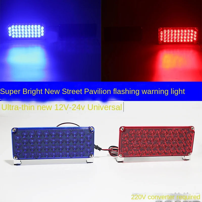 Red ultra-thin Sentry Box Flash SUV Truc 12V 24V
