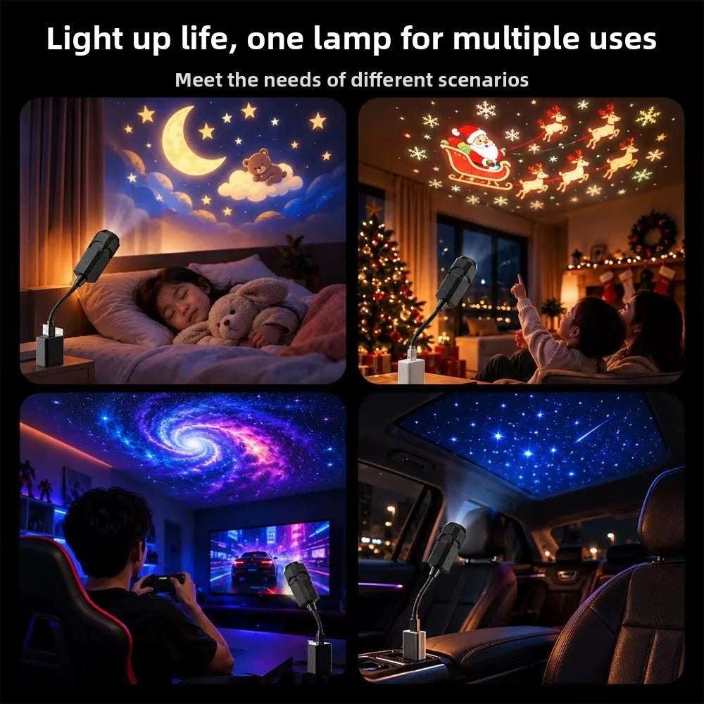 USB Christmas Definition Projection Hose Adjustable Angle Santa