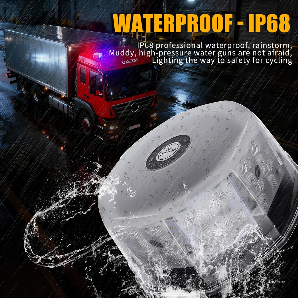 For Vehicles Strobe Rotating Emergency 12V 24V Flashing Warning