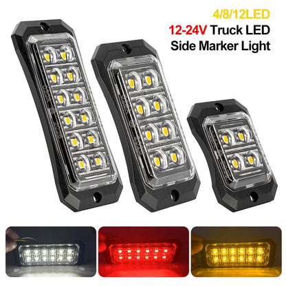 12 Truck Side Marker Strobe Flash Warning 12-24v Waterproof